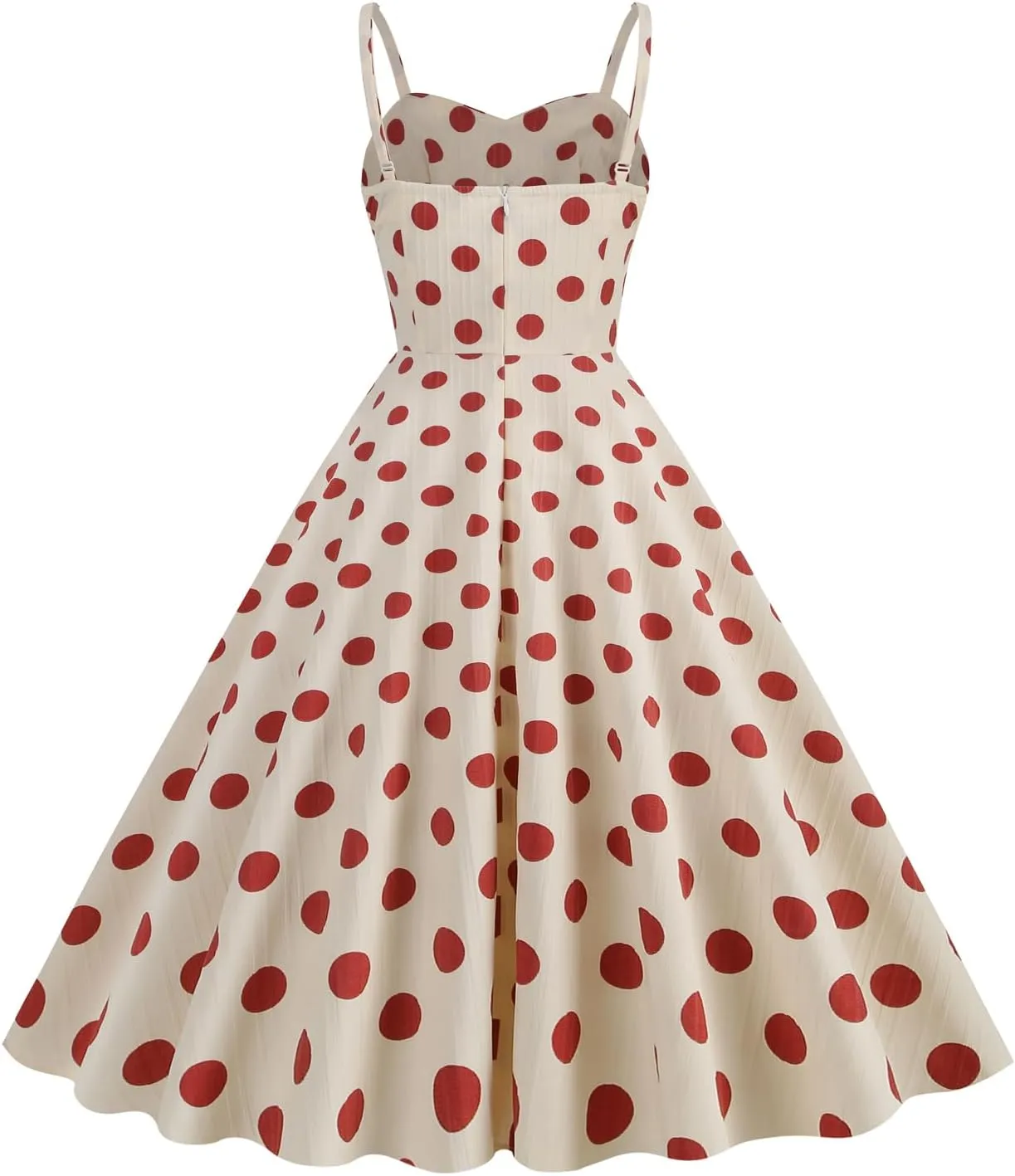Women 50s Vintage Polka Dot Halter Cocktail Swing Dress Buttons Floral 1950s Rockabilly Audrey Hepburn Prom Tea Party Dress
