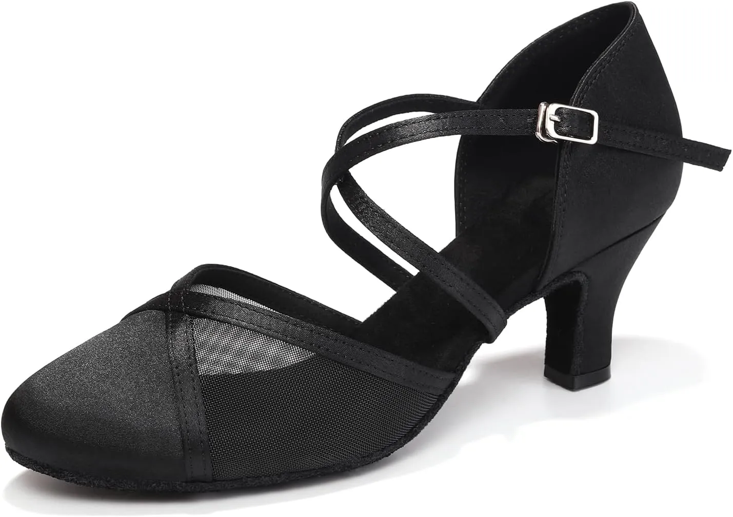 Women Ballroom Dance Shoes Closed Toe Latin Salsa Performance Dancing Shoes Low Heel