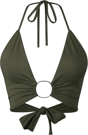 Women Halter Backless Camis Streetwear Club Patchwork Camisole