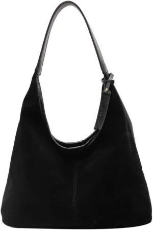Women Suede Hobo Bag Slouchy Shoulder Bag Closure Retro Handbag Large Capacity for Work Travel