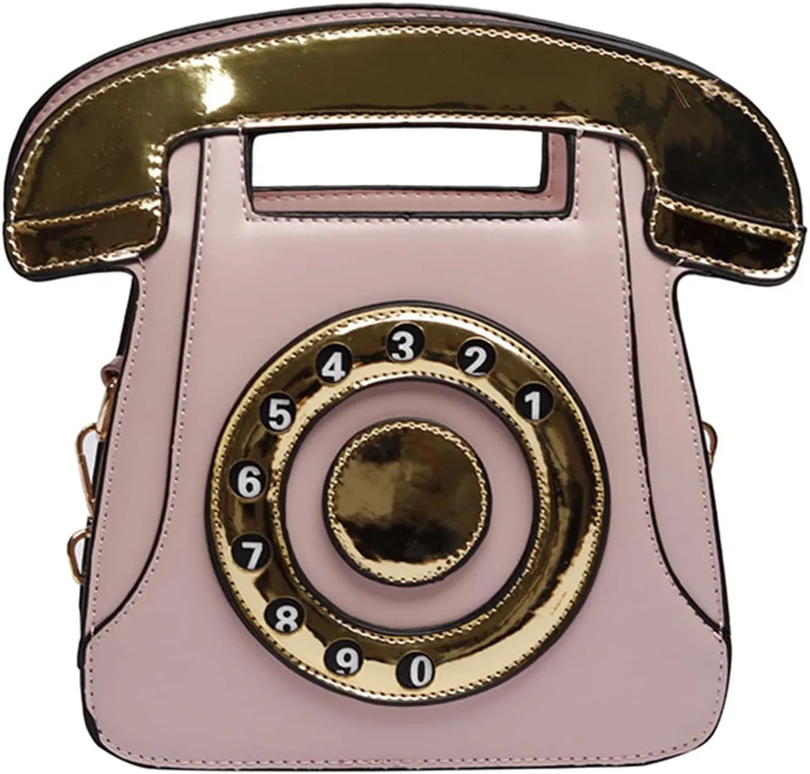 Women Telephone Shaped Handbag and Purses Retro Phone Top-Handle Shoulder Bags