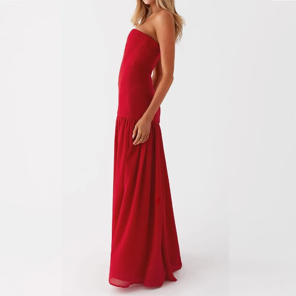 Women Tube Top Dress Tiger Stripe Mesh Patchwork Maxi Dress Strapless Sexy High Slit Long Dresses Party Clubwear