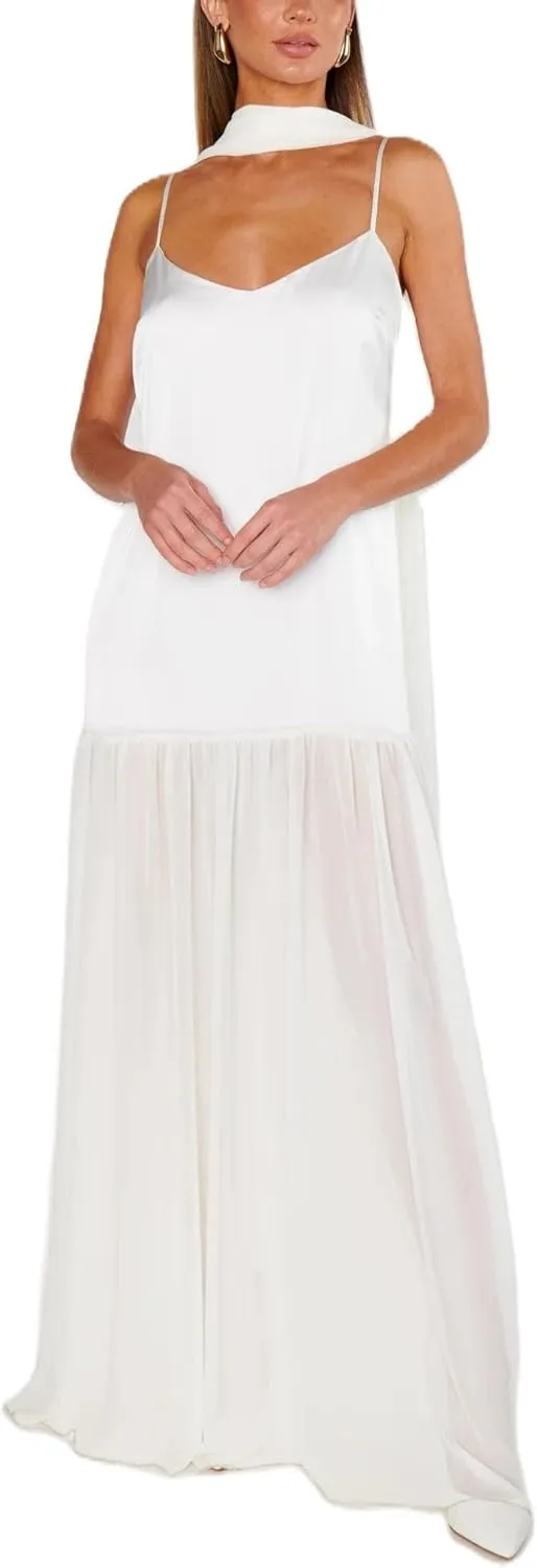 Women Y2k Boho Maxi Dress Floral Lace Sheer Tiered Flowy Cami Long Dress 2025 Summer Smocked Beach Sundress