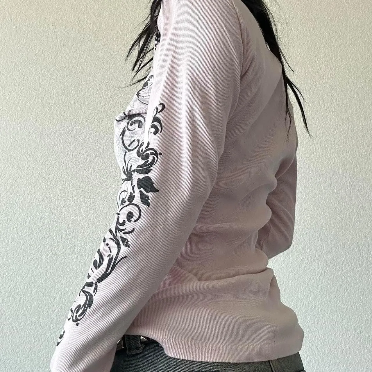 Women Y2k Gothic Shirt Long Sleeve Vintage Graphic Fairy Grunge Slim Fit Tee Topsp Steewear Teen Girls T Shirt