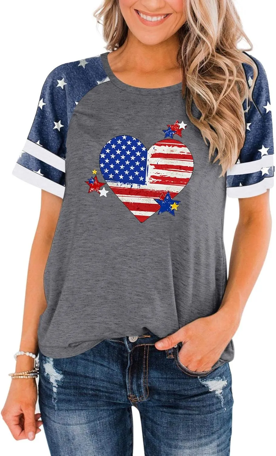Womens Baseball Mom Tee Summer Short Sleeve Crewneck Baseball Print Patchwork Raglan Tops