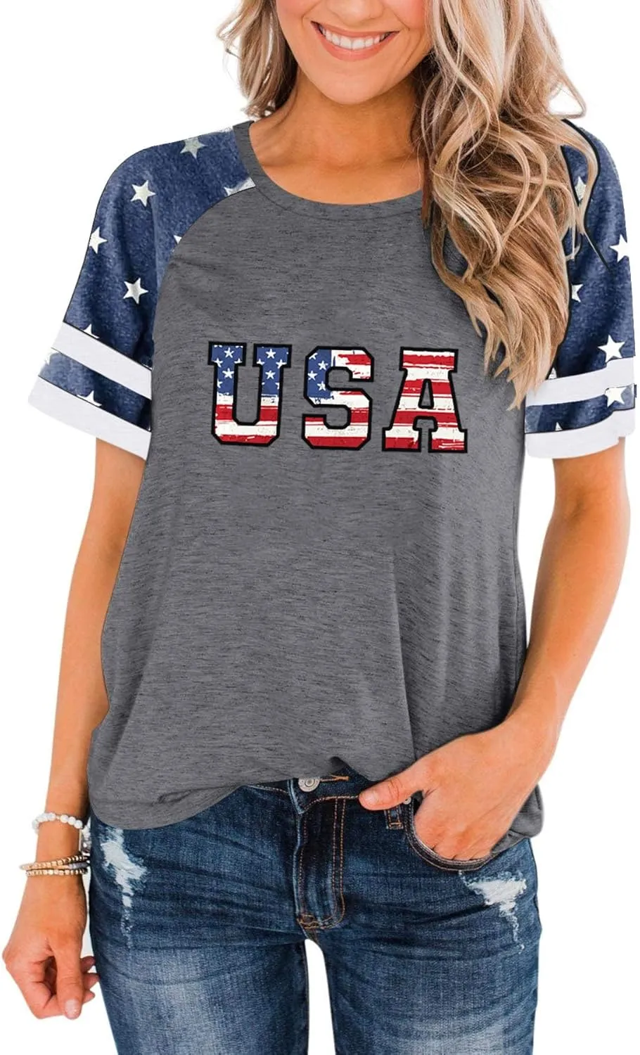 Womens Baseball Mom Tee Summer Short Sleeve Crewneck Baseball Print Patchwork Raglan Tops
