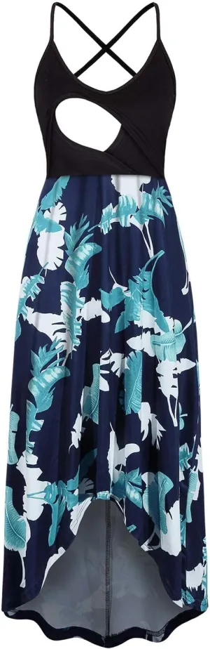 Women's Breastfeeding Floral Sundress Maternity Nursing Cami Dresses