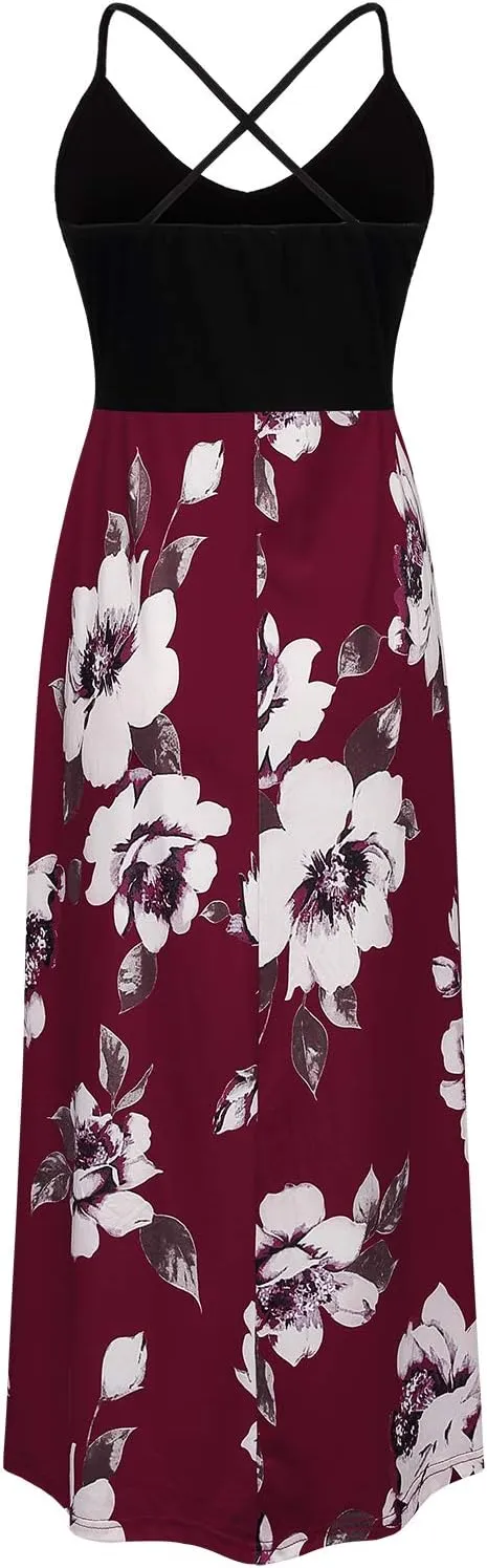 Women's Breastfeeding Floral Sundress Maternity Nursing Cami Dresses