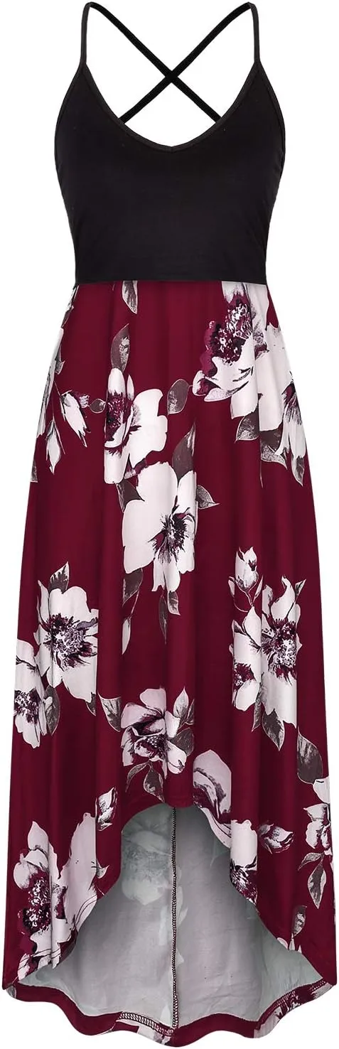 Women's Breastfeeding Floral Sundress Maternity Nursing Cami Dresses