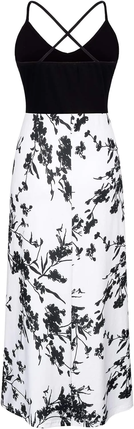 Women's Breastfeeding Floral Sundress Maternity Nursing Cami Dresses