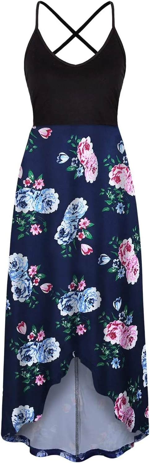Women's Breastfeeding Floral Sundress Maternity Nursing Cami Dresses