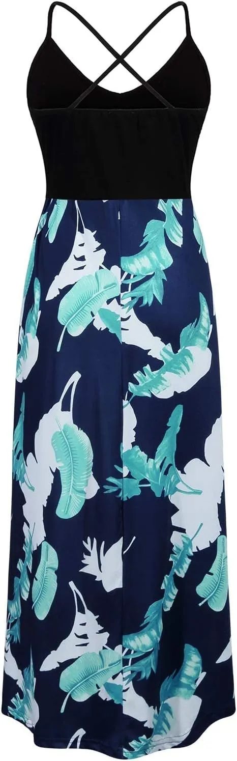 Women's Breastfeeding Floral Sundress Maternity Nursing Cami Dresses