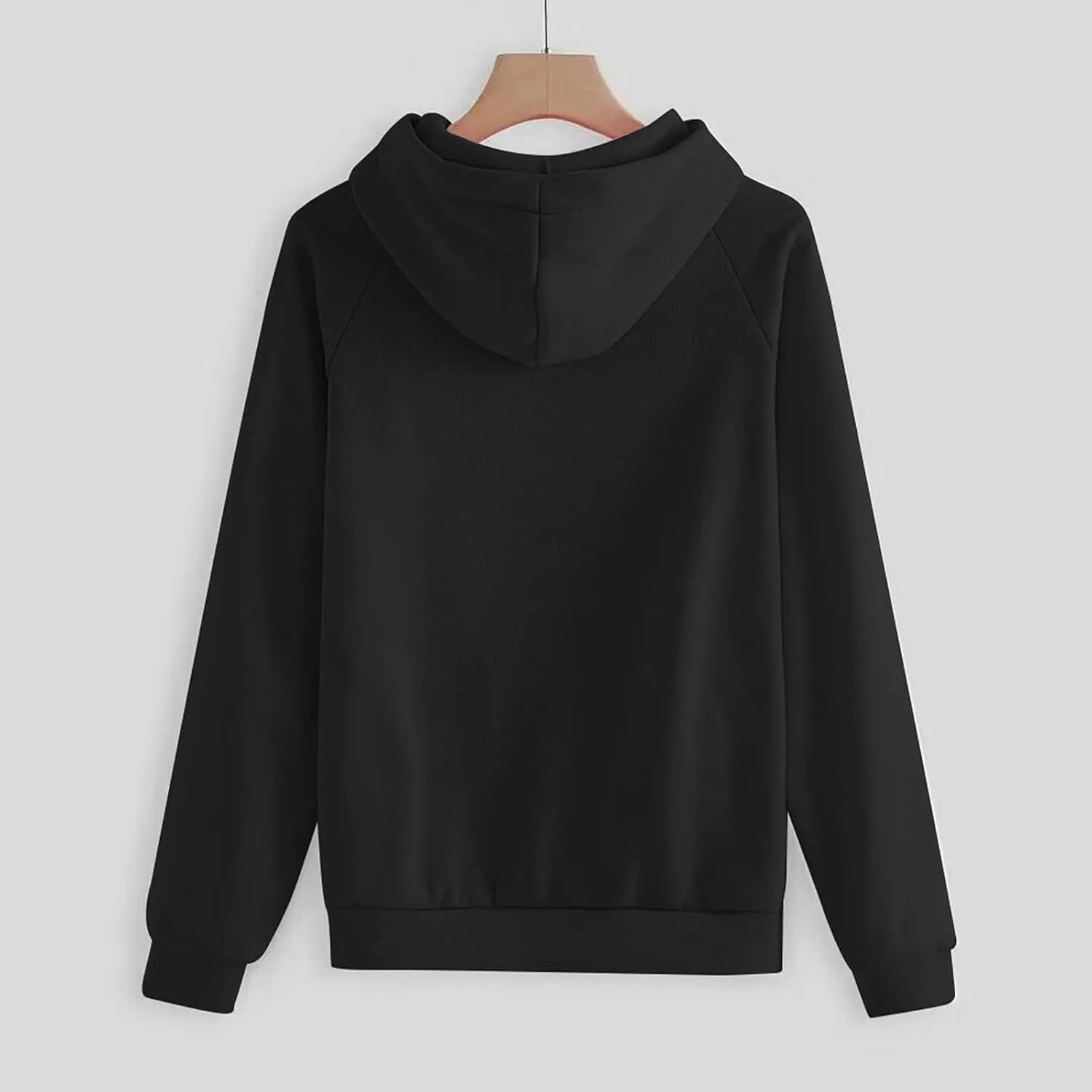 Women's Casual Solid Hooded Drawstring Loose Long Sleeve Sweatshirt Tops And Long Pants Set Suits