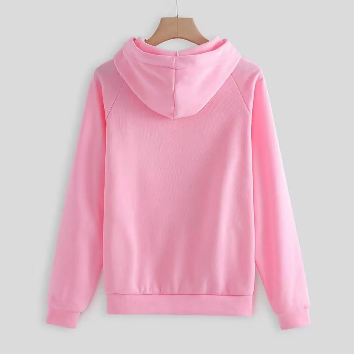 Women's Casual Solid Hooded Drawstring Loose Long Sleeve Sweatshirt Tops And Long Pants Set Suits