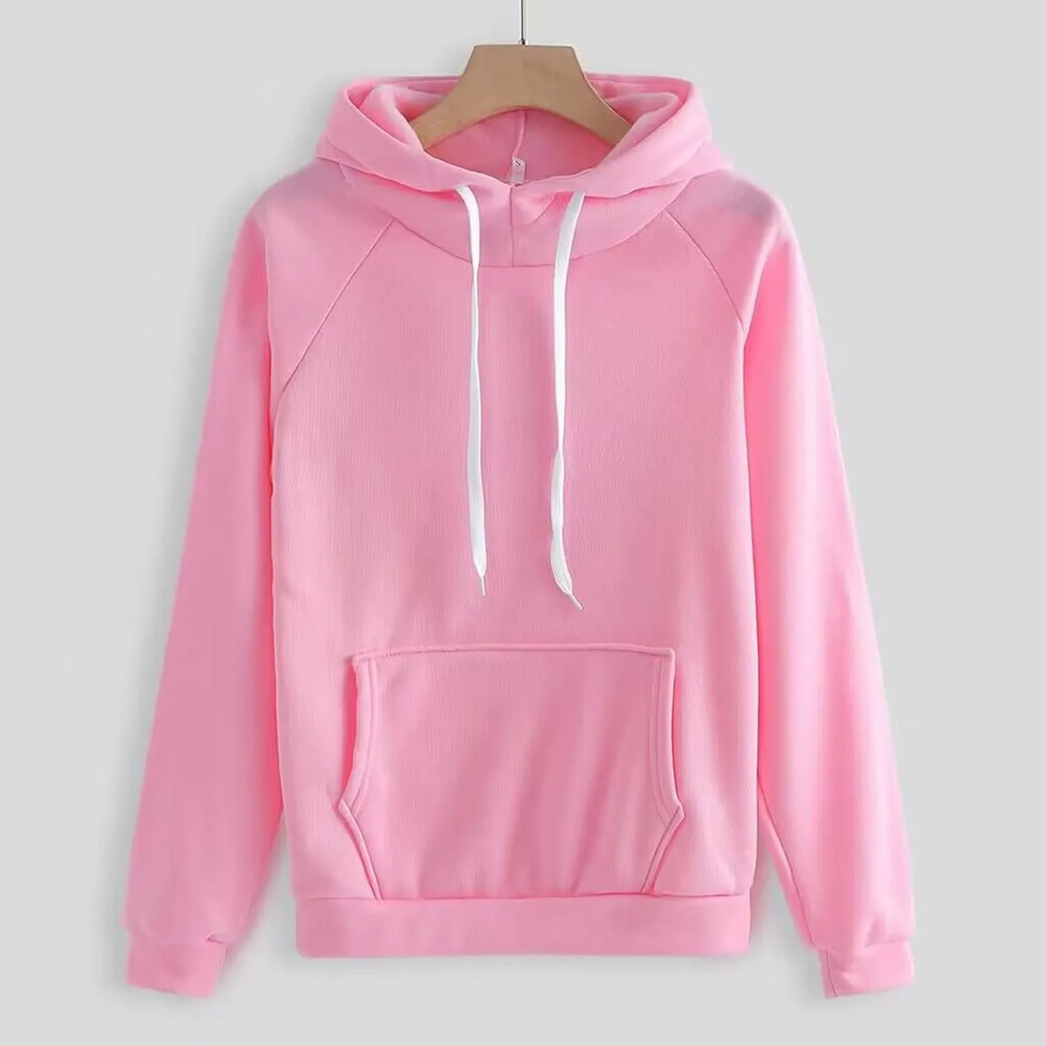 Women's Casual Solid Hooded Drawstring Loose Long Sleeve Sweatshirt Tops And Long Pants Set Suits