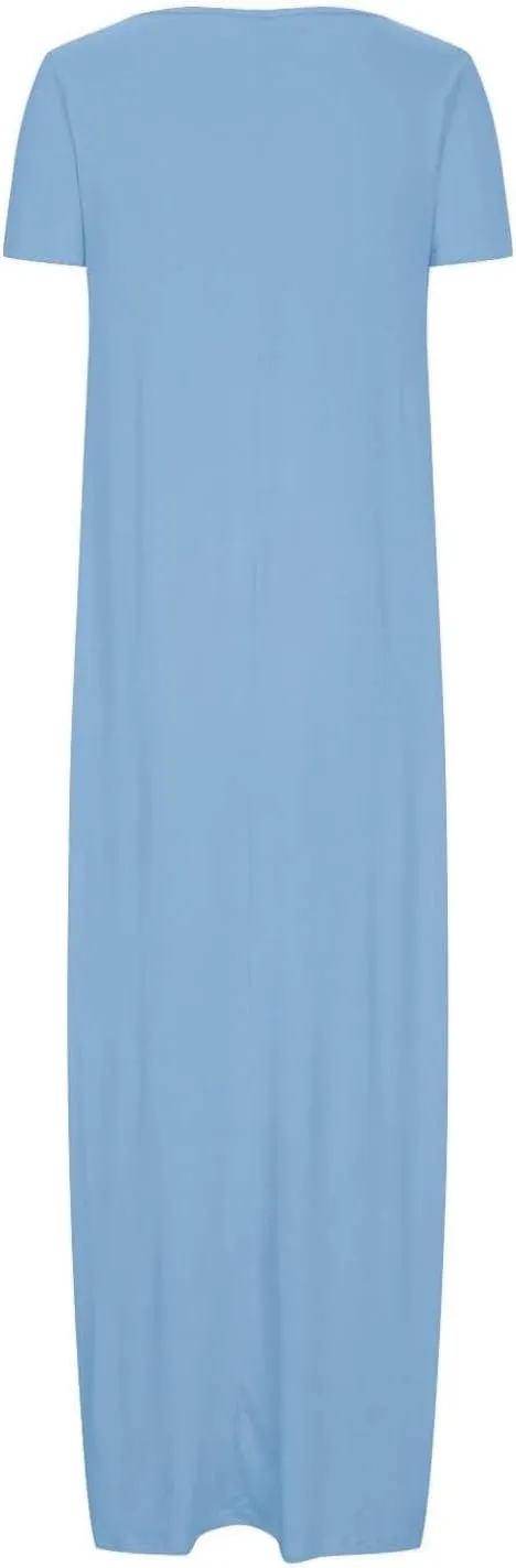 Women's Classic A-Line Dress with Pockets Comfort Fit Jersey Short Sleeve Casual Dresses