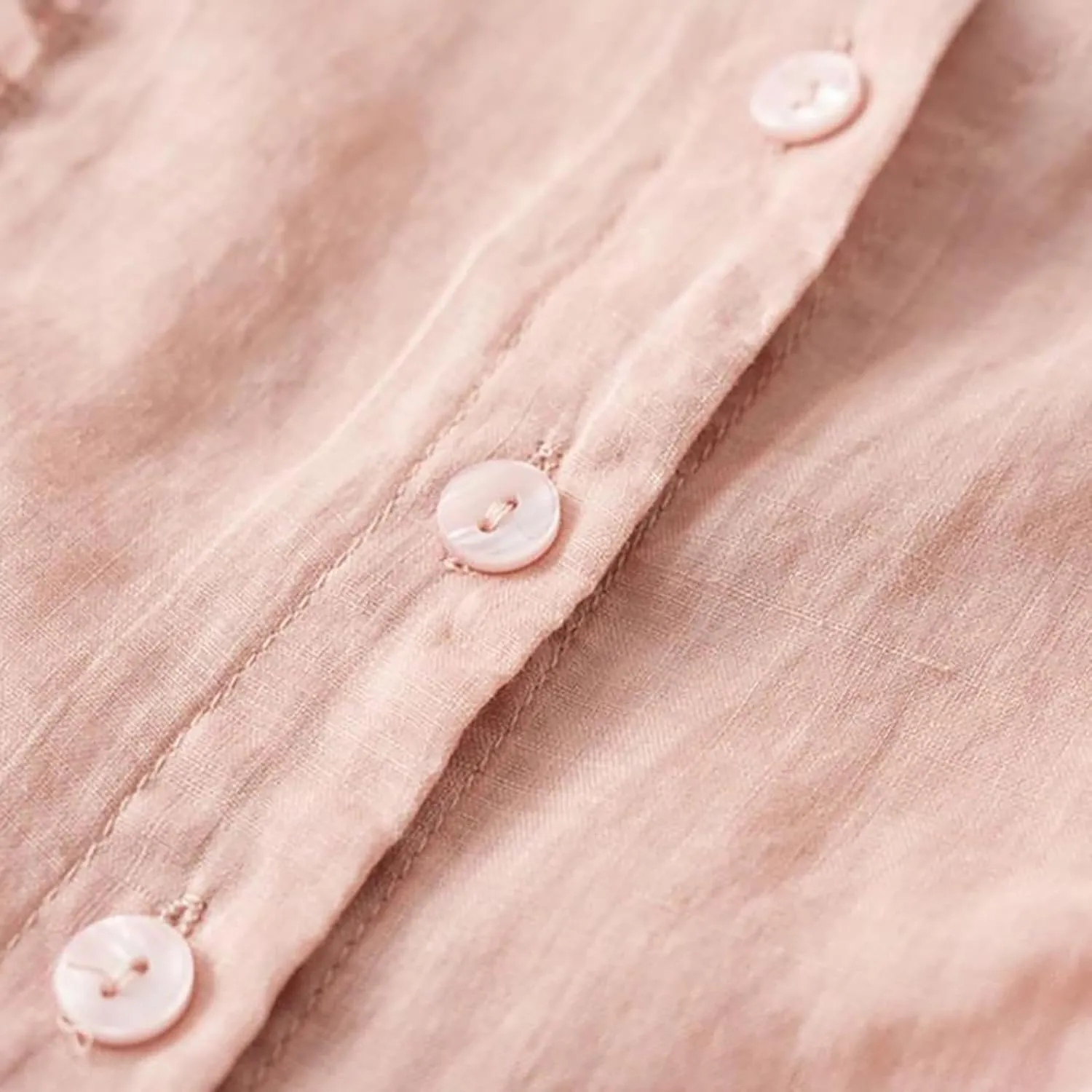 Women's Cotton Linen Embroidered Shirt Tops Boho 3/4 Sleeeve Tunic Top Dressy Elegant Blouse