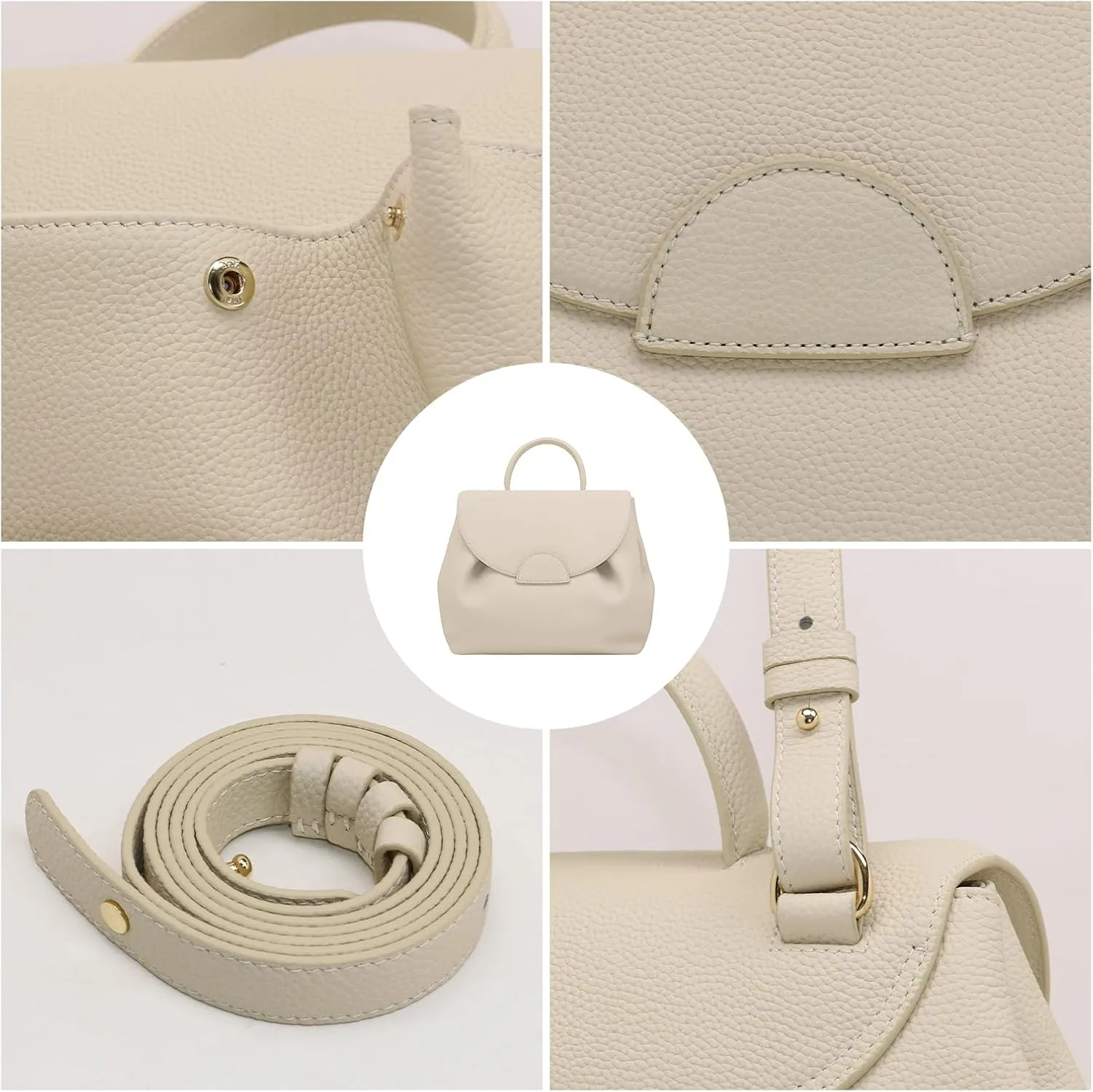 Women's Fashion Cowhide Patchwork Dimple Bag Tote Crossbody Bag