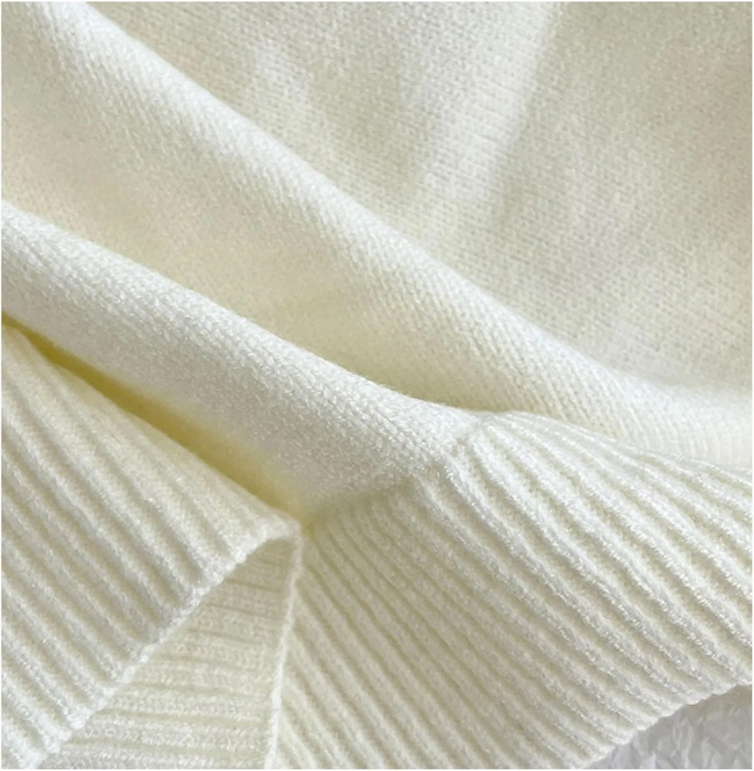 Women's Fashion Knitted Shawl - Khaki Sweater Shawl for Air-Conditioned Rooms