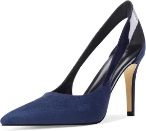 Women's High Heels Closed Toe Pumps Stiletto High Heels Pointed Toe Wedding Suede Pumps Party Dress Shoes