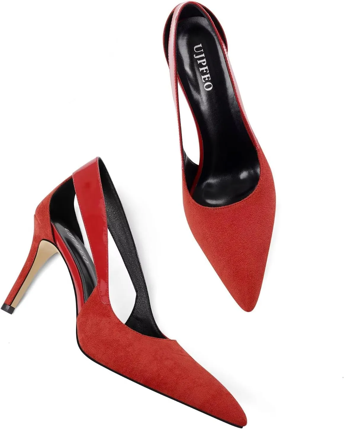 Women's High Heels Closed Toe Pumps Stiletto High Heels Pointed Toe Wedding Suede Pumps Party Dress Shoes