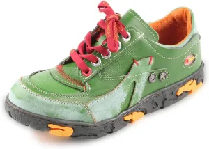 Women's Leather Patchwork Shoes Lace-Up Casual Shoes