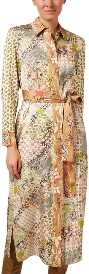 Womens Patchwork Print Shirt, 10 Multi-Colored