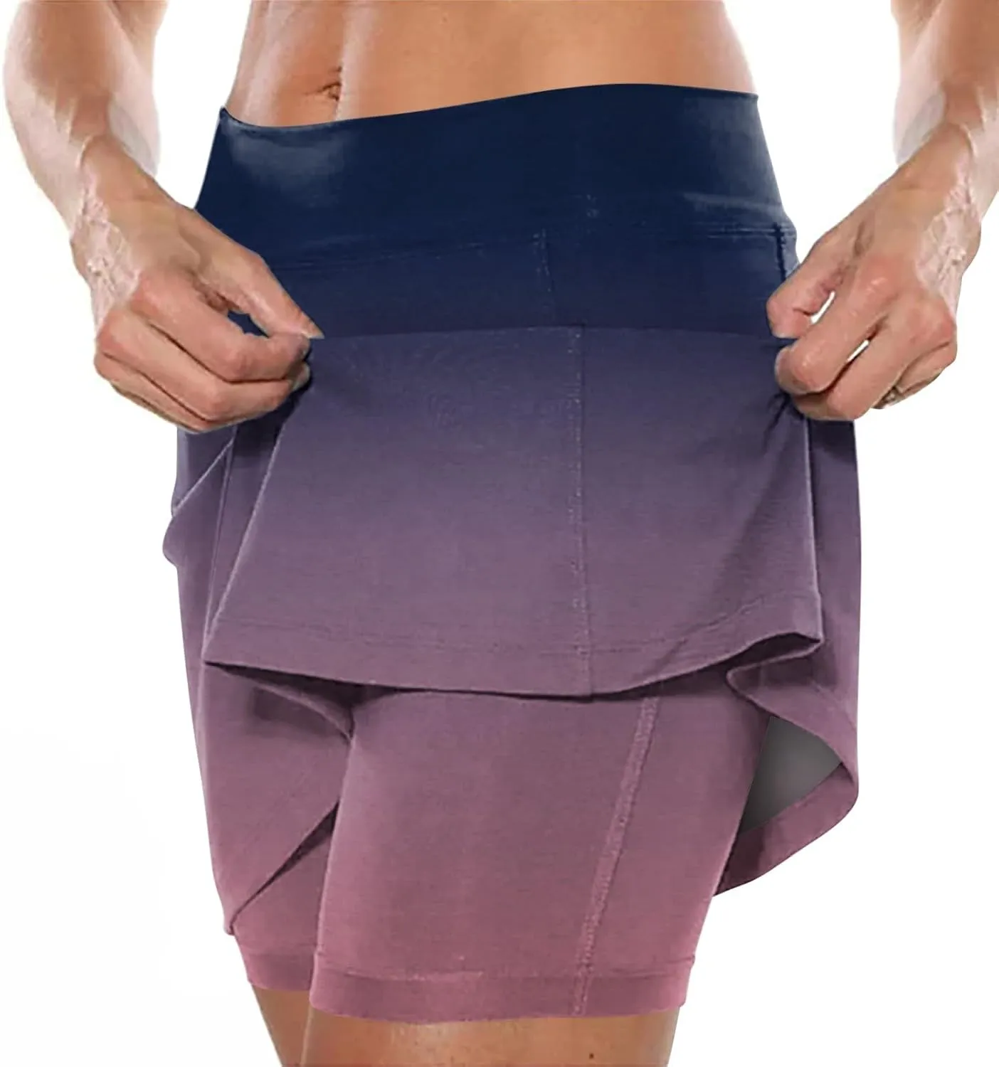 Womens Skorts with Pockets Tummy Control Plus Size Skorts for Women High Waist Athletic Sports Pants Skirt Casual