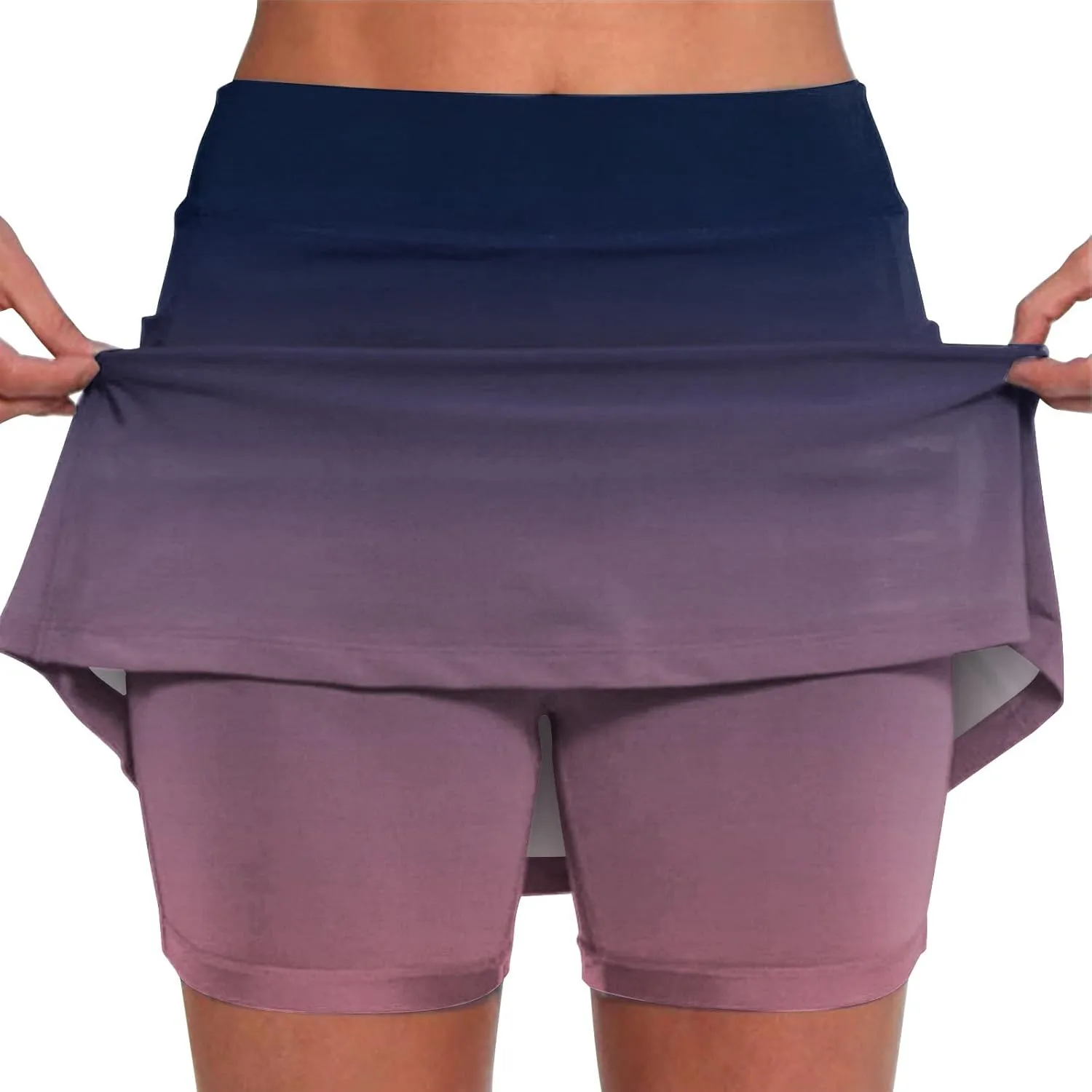 Womens Skorts with Pockets Tummy Control Plus Size Skorts for Women High Waist Athletic Sports Pants Skirt Casual