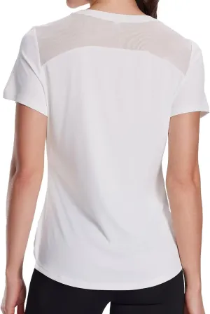 Women's UPF50  Mesh Workout Top - Soft Breathable Crew Neck Short Sleeve for Yoga Gym & Casual Summer Athletic