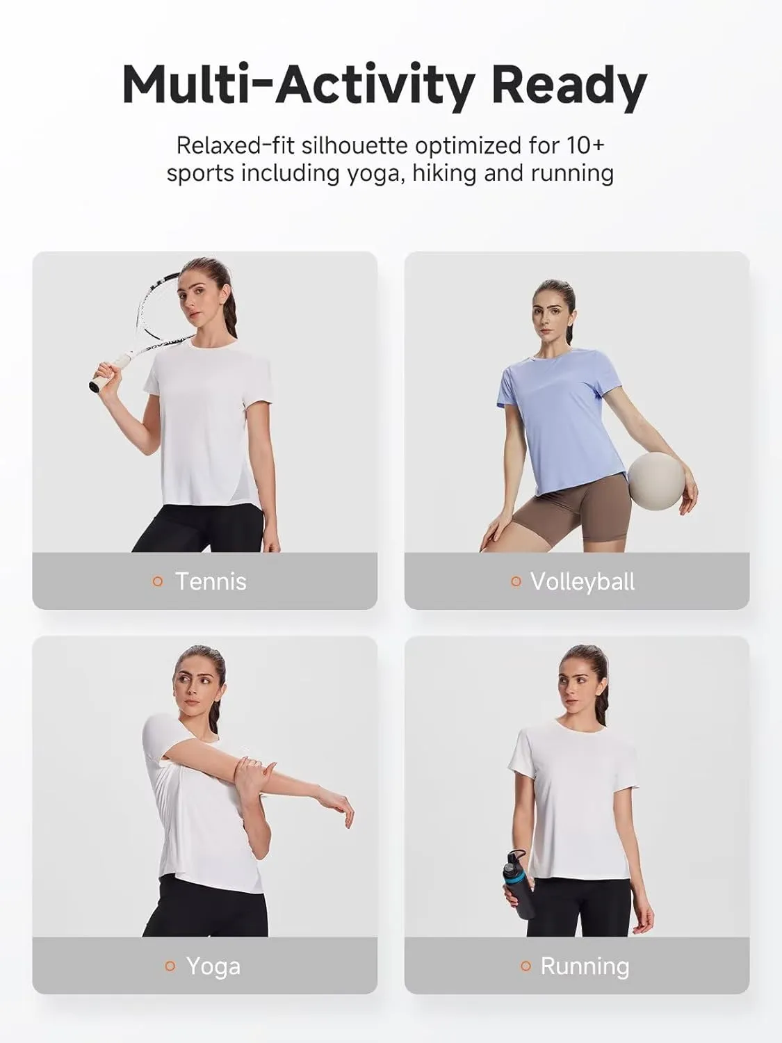 Women's UPF50  Mesh Workout Top - Soft Breathable Crew Neck Short Sleeve for Yoga Gym & Casual Summer Athletic