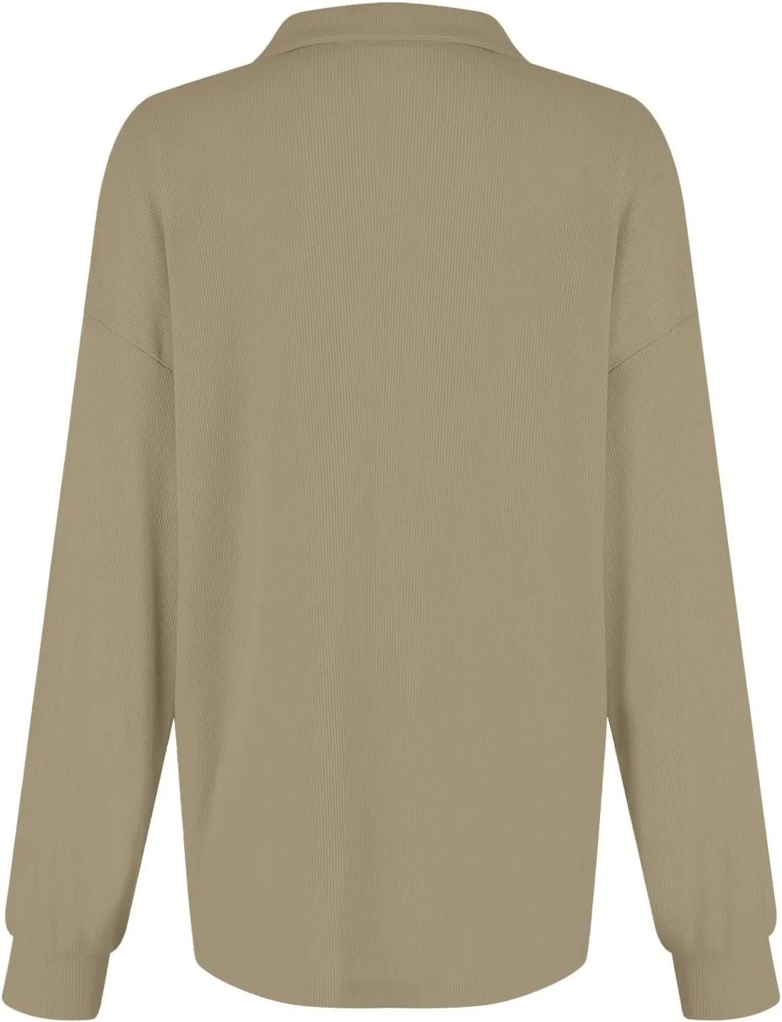 Women's Waffle Knit Tops Casual Long Sleeve Blouses Slim Fit Button Down V Neck Henley Shirt