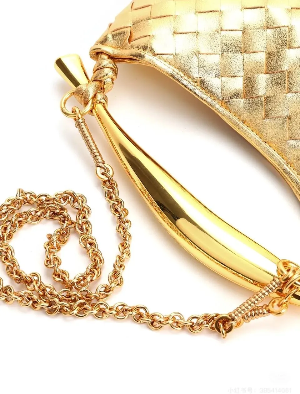 Woven leather chains, dumpling buns, metal handles, handbags, women's wallets, homeless people's bags, and knotted
