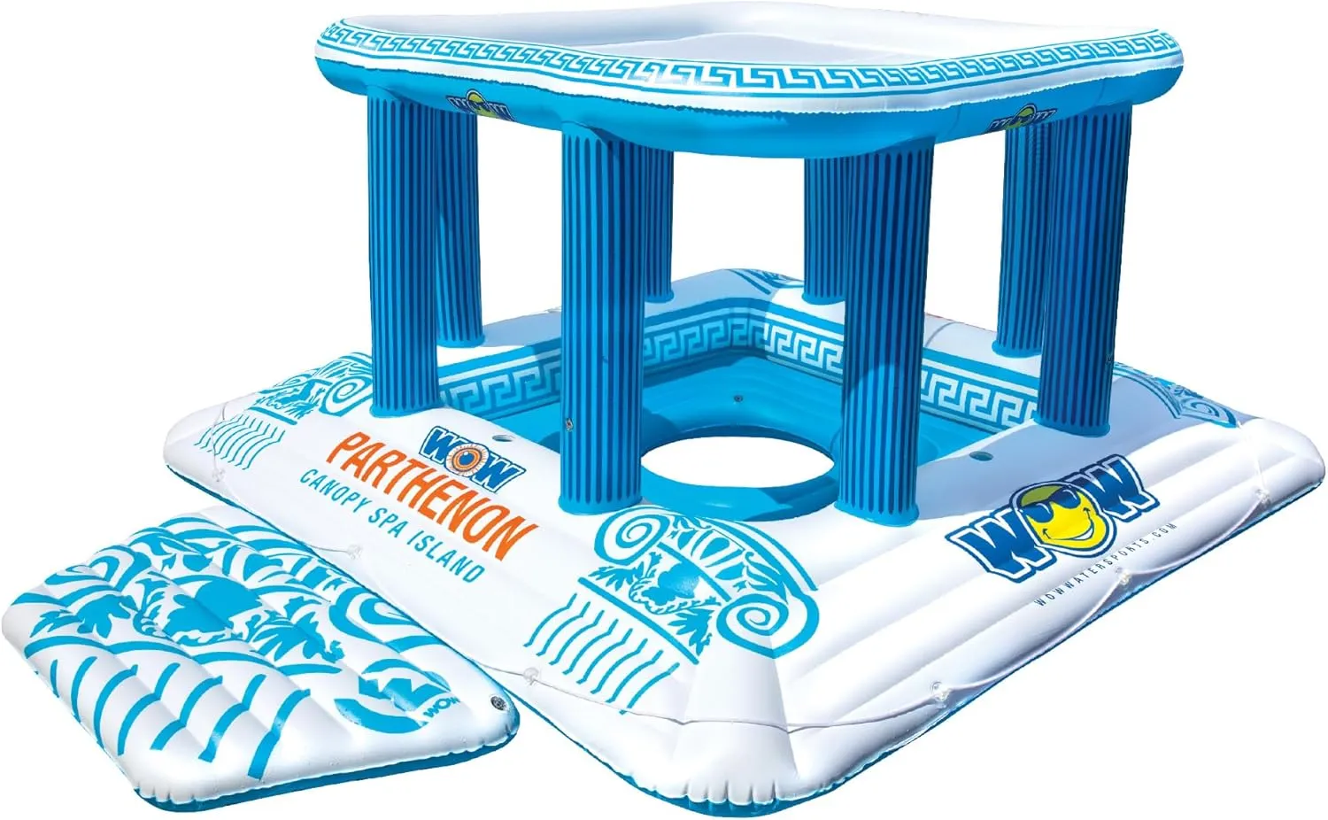 WOW Sports Parthenon Canopy Spa Island, 1 2 3 4 5 6 7 or 8 Person Inflatable Island, 20-2000