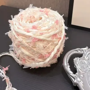 WWnYY Hand Spun Art Yarn 4 Pack of 50g/Skein with Hand Blended Colorful Handmade for Jewelry Making, Junk Magazines Knitting Crafts Textile Decorative Tassels Card Making