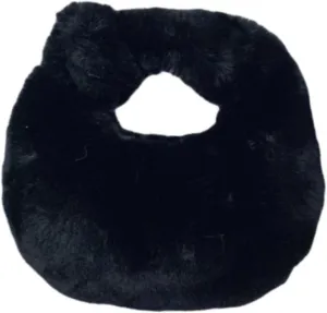 XPONNI Fuzzy Dumpling Bags, Cute Fluffy Y2k Handbags, Soft Knotted Faux Fur Bags with Zipper