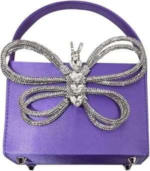 XXGJOALD-Evening Bag Clutch Purses for Women Butterfly Rhinestones Tote Bag Purse Sparkling Butterfly Handbag Tote Evening Bags