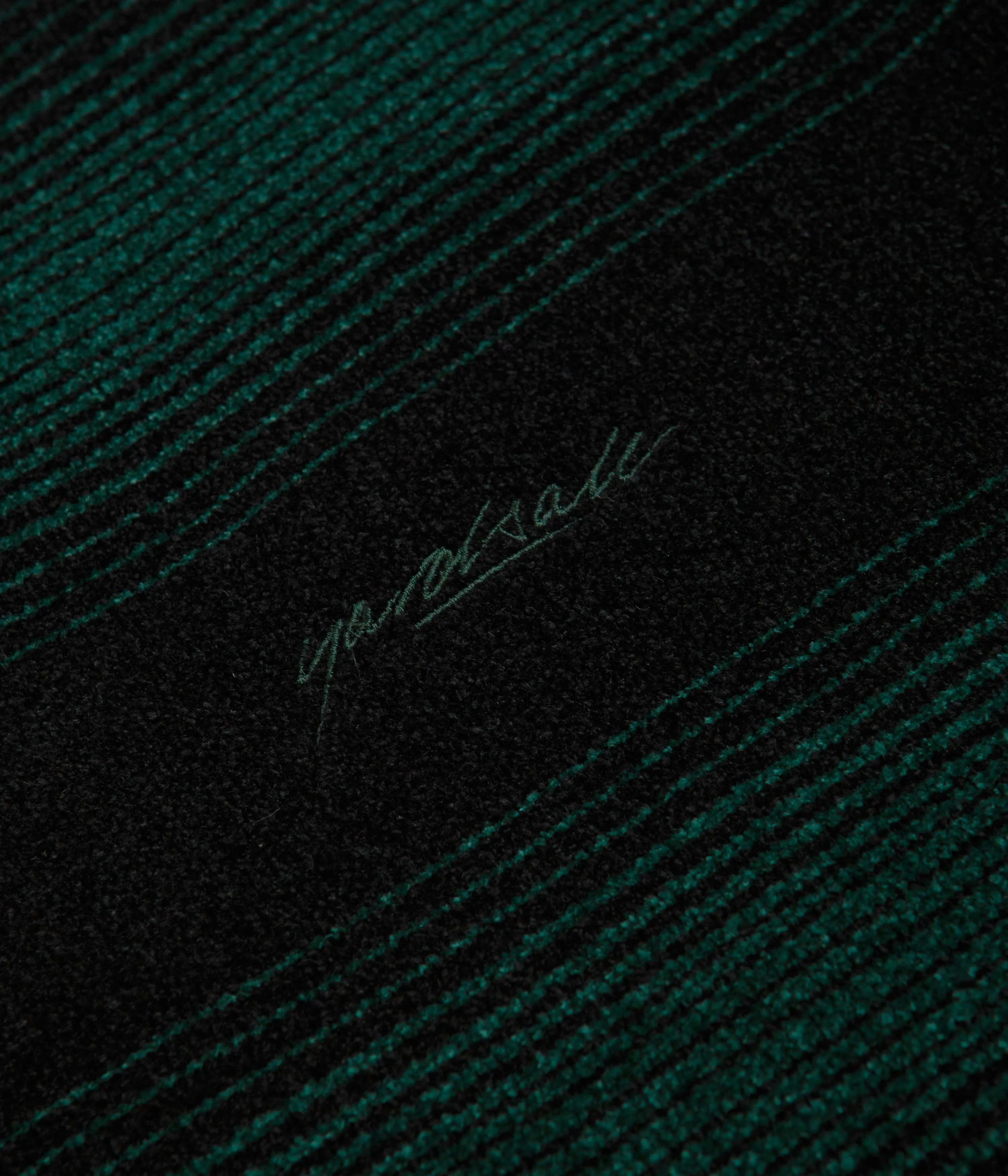 Yardsale Ripple Chenille Crewneck Sweatshirt - Green / Black