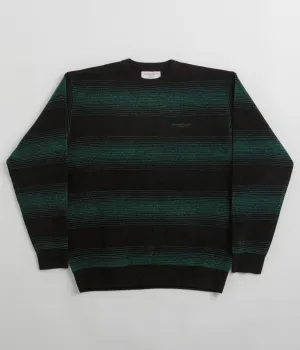 Yardsale Ripple Chenille Crewneck Sweatshirt - Green / Black