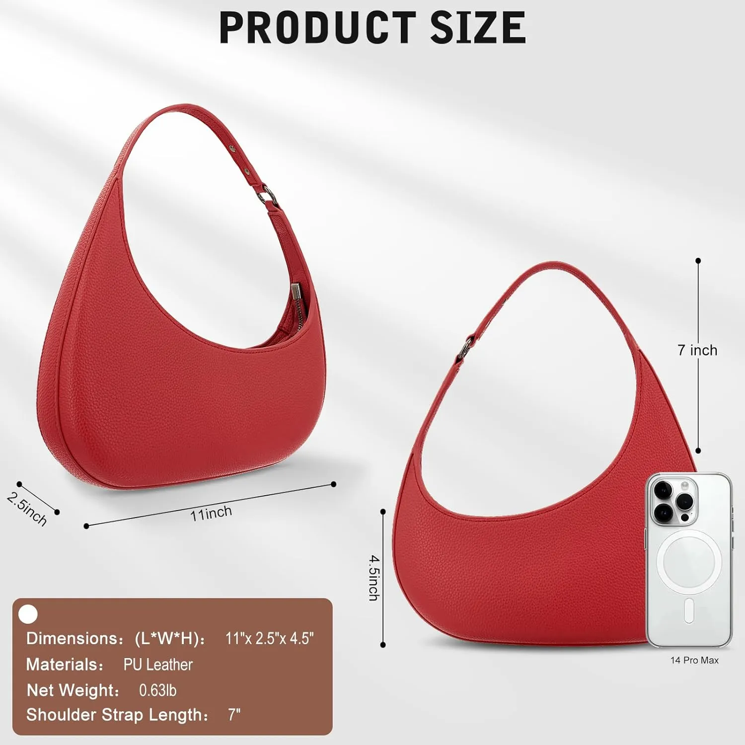 YDSIII Shoulder Bag For Women, Trendy Vegan Leather Shoulder Bag For Womens With Top Handle Bag, Going Out Bag