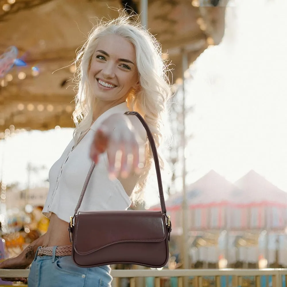 YDSIII Shoulder Bag For Women, Y2K Trendy Vegan Leather Shoulder Bag For Womens,Going Out Bag with 2 Removable Strap