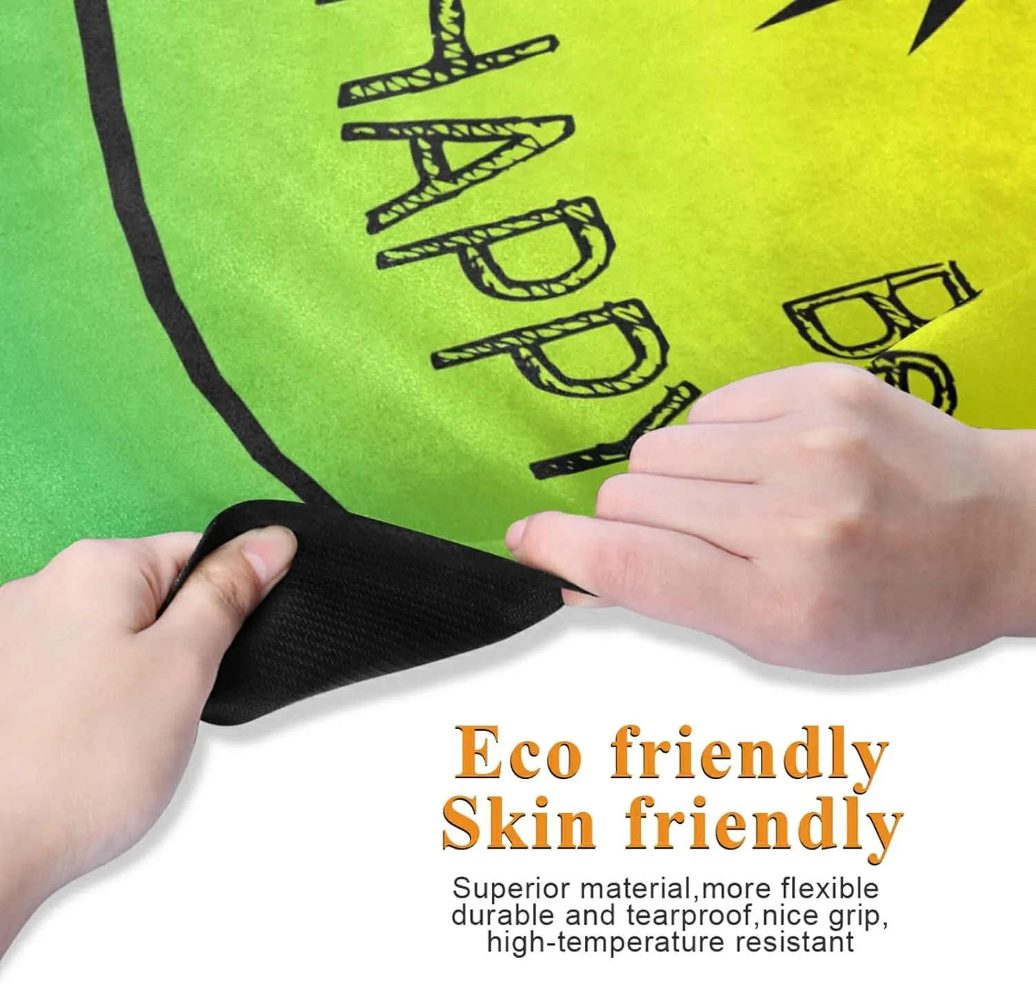 Yoga Mat Non Slip Rubber Fitness Safe Exercise Mat with Bag Durable Folding Workout Mat for Pilates and Floor Exercises