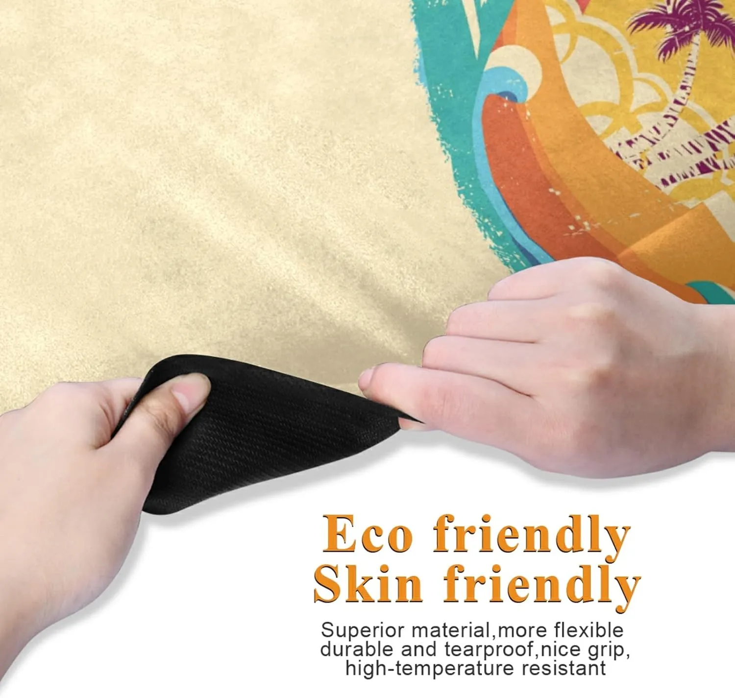 Yoga Mat Non Slip Rubber Fitness Safe Exercise Mat with Bag Durable Folding Workout Mat for Pilates and Floor Exercises
