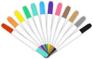 YR Dual Sided Neon Pens For Light Up LED Board, Neon Markers Applicable For Draw, Sketch, Create, Doodle, Art, Write, Learning Tablet, 12 Packs