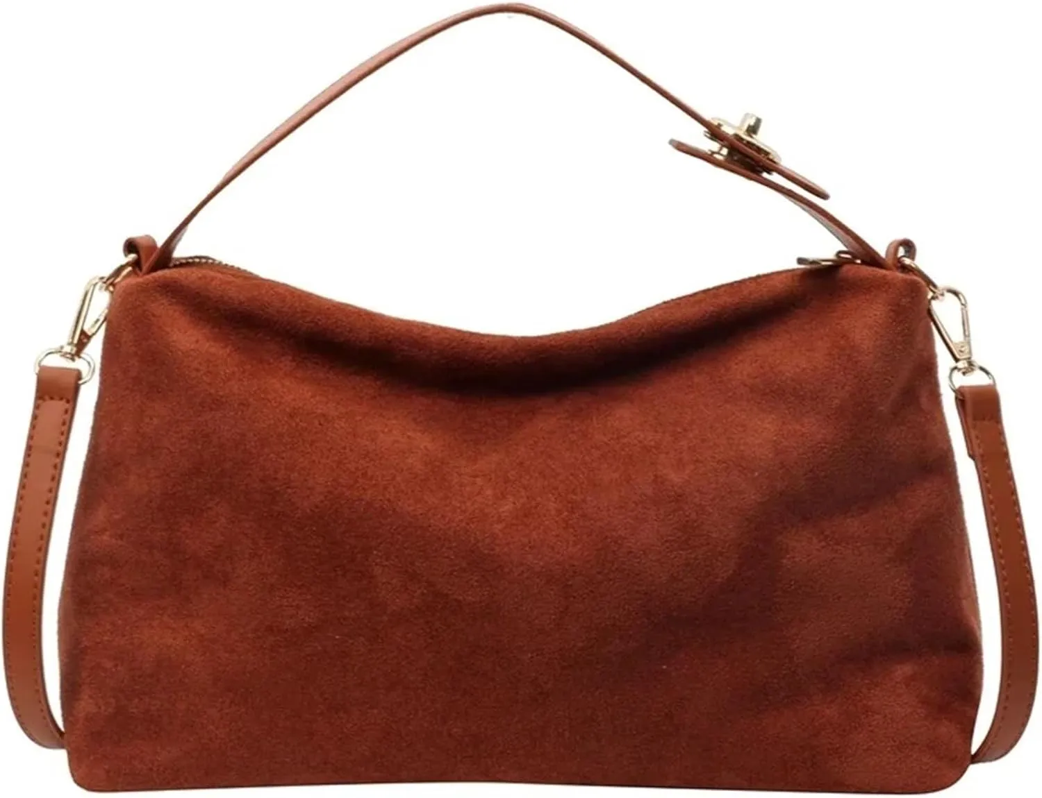 Zip Solid Sewing Thread High PU Shoulder Bags