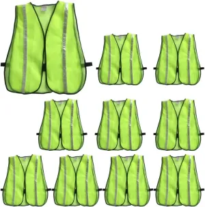 zojo High Visibility Safety Vests,Adjustable Size,Lightweight, Wholesale Reflective Vest for Outdoor Works, Cycling