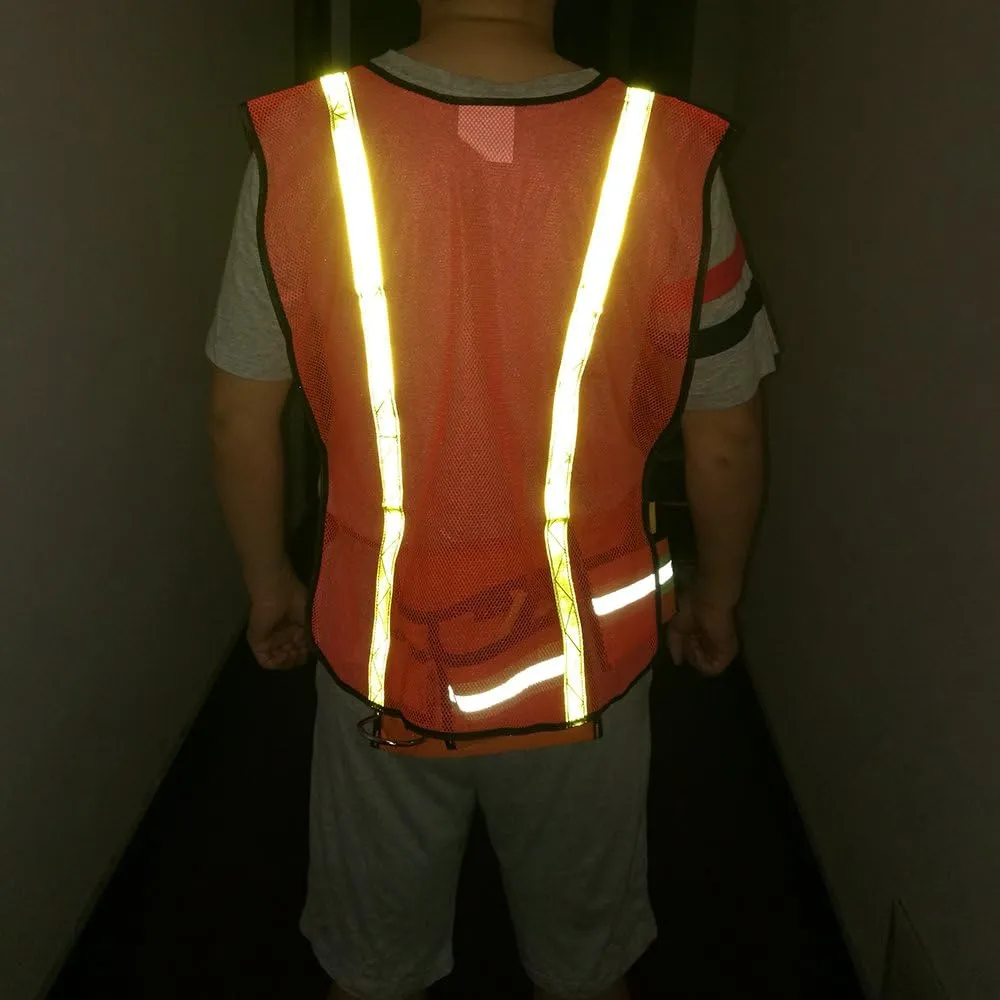 zojo High Visibility Safety Vests,Adjustable Size,Lightweight, Wholesale Reflective Vest for Outdoor Works, Cycling